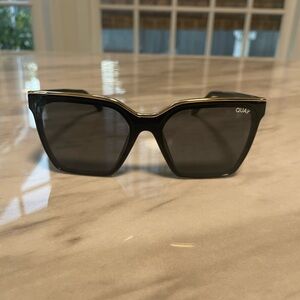 Quay Australia Level Up Black and Gold Sunglasses